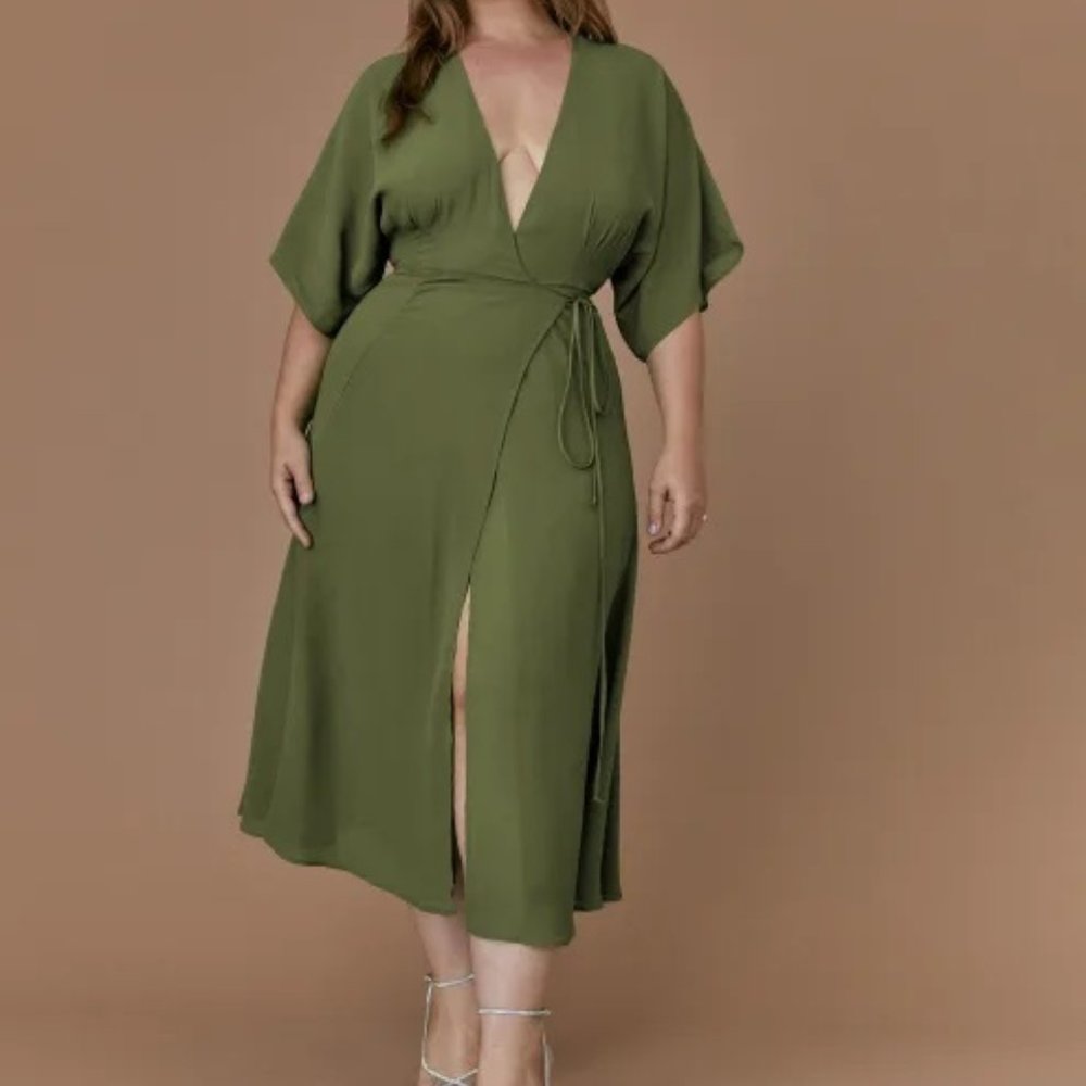 Reformation Karen Dress in Moss NWT